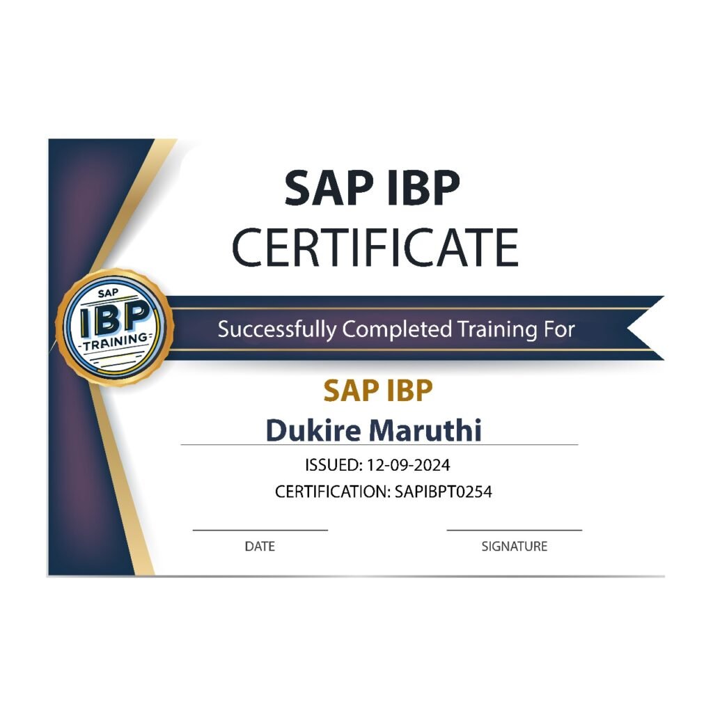 SAP IBP Training online with lab access 100 HandsOn